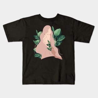 Plant lady abstract illustration 2 Kids T-Shirt